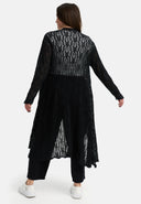 Kekoo Stickad Jacka Lång 'Cotton'