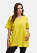 Camiseta longa de linho em silhueta balão 'Venti'