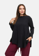 Tunique ample en mélange de chanvre et coton 'Elure'