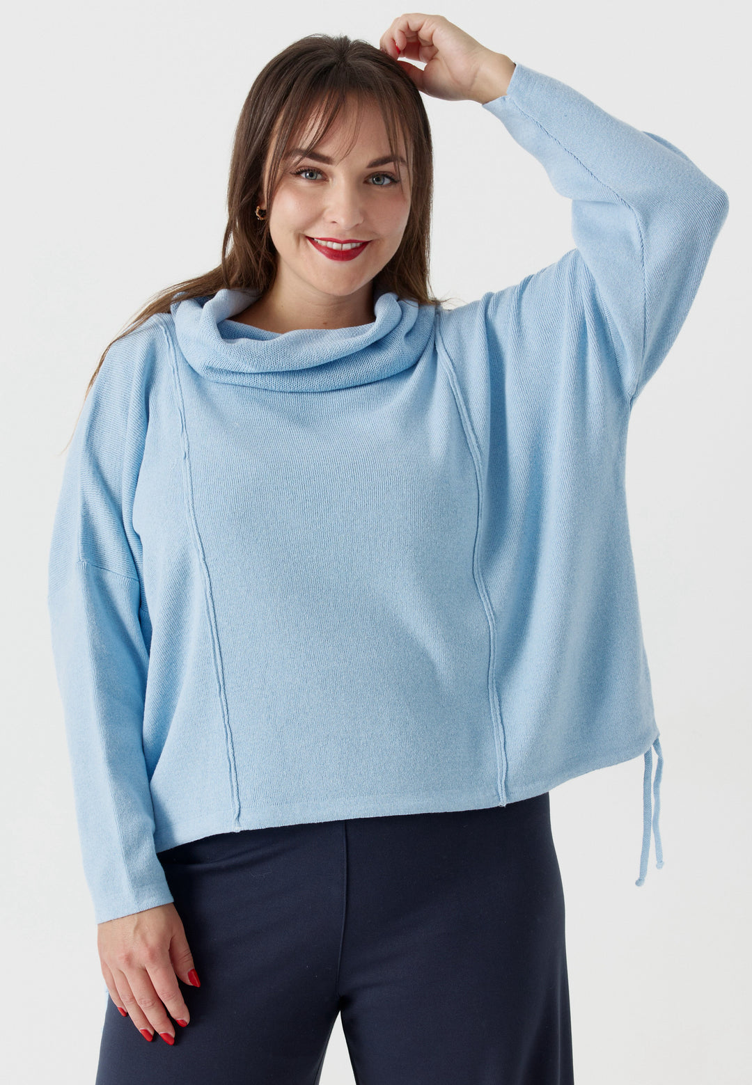 Kekoo Fine Knit Sweater Shawl Collar 'Pure'
