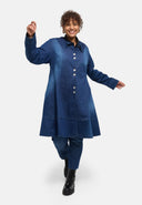 'Denira' kappa – denim, A-linje, knälång