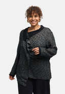 "Perlina" tunika – materialmix, draperad