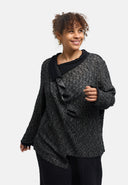 "Perlina" tunika – materialmix, draperad