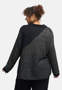 "Perlina" tunika – materialmix, draperad