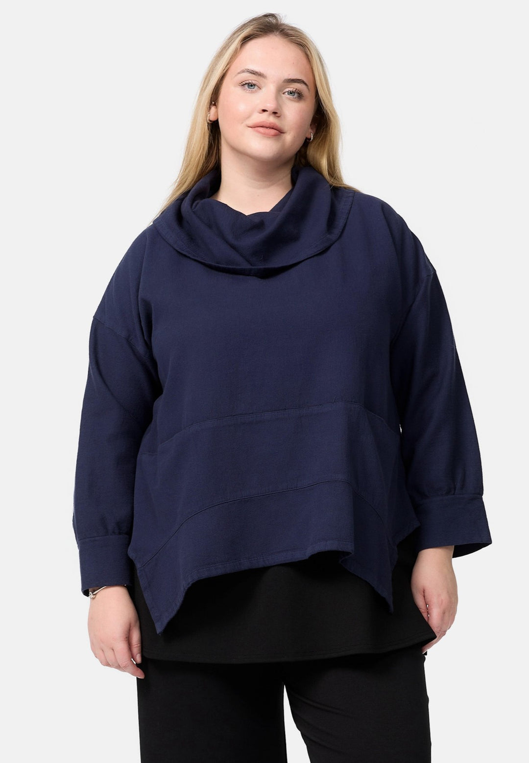 Kekoo Shirt shawl collar 'Sienna'