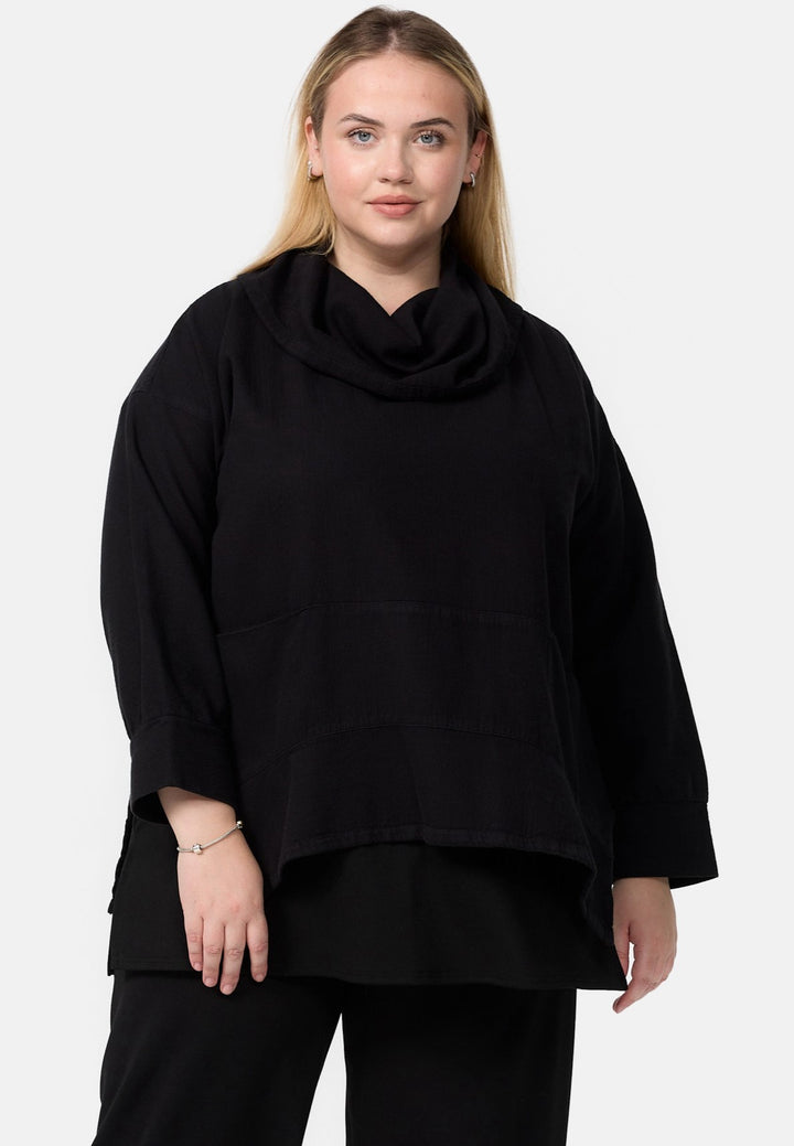 Kekoo Shirt shawl collar 'Sienna'