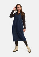 Vestido peto en azul denim con estructura fina 'Bella'