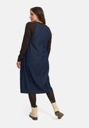 Vestido peto en azul denim con estructura fina 'Bella'