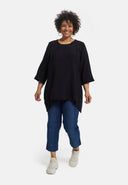 'Alessia' tunic – bamboo viscose, A-line, pointed hem