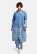 Manteau 'Sky' – Denim de qualité supérieure, délavage ombré et extensible