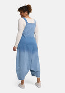 'Sky' Tuinbroek – Hoogwaardige Spijkerstof, Ombre & Patchdetails