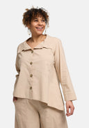 'Serena' Blus – ren, modern-asymmetrisk & med stretch