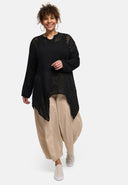 'Cotture' Stickad tröja Lång – A-linje i luftig ajourstruktur