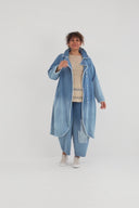 "Sky" kappa – premium denim, ombre-tvättning & stretch